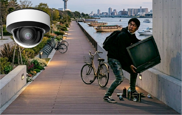 【自治体・公共施設】落書き・不法投棄を「その場で」阻止