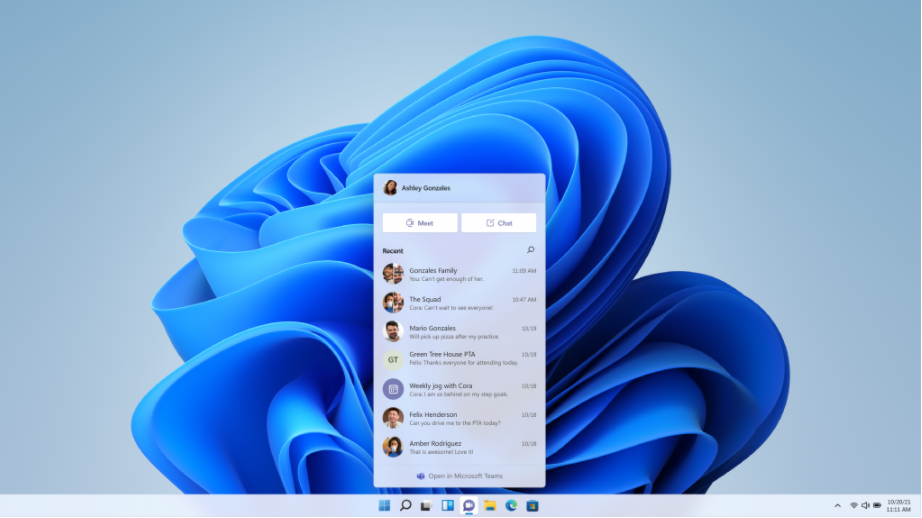 Windows11 Microsoft Teamsとの連携強化