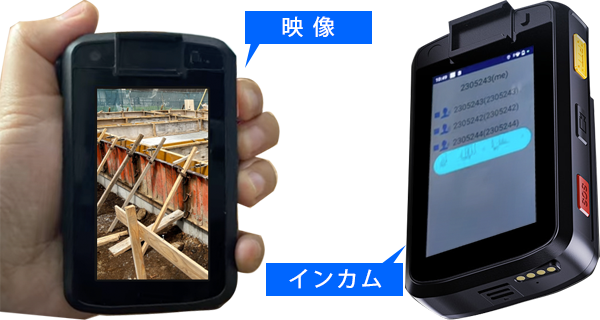 ボディカメラ（現場の遠隔確認・録画）