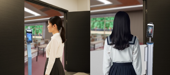 顔認証で試験会場入場