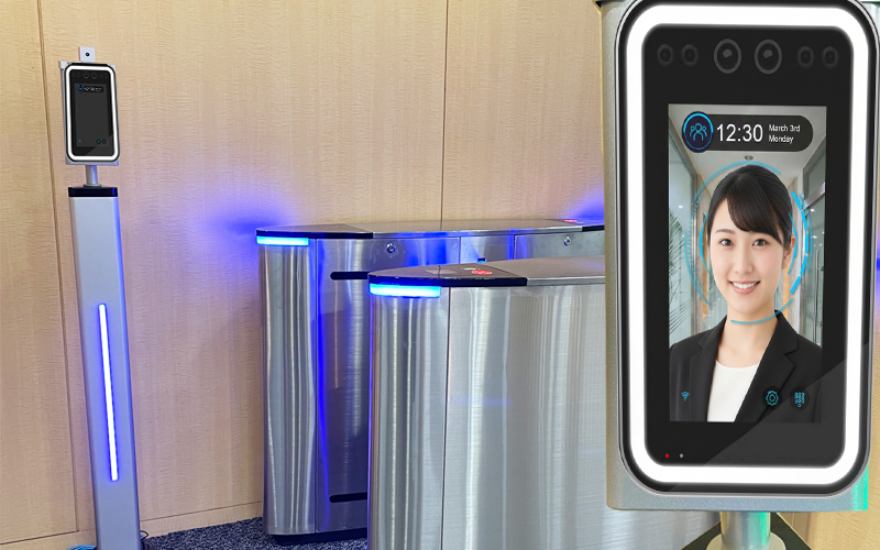 顔認証+体温測定