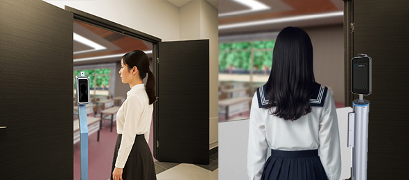 顔認証で試験会場入場