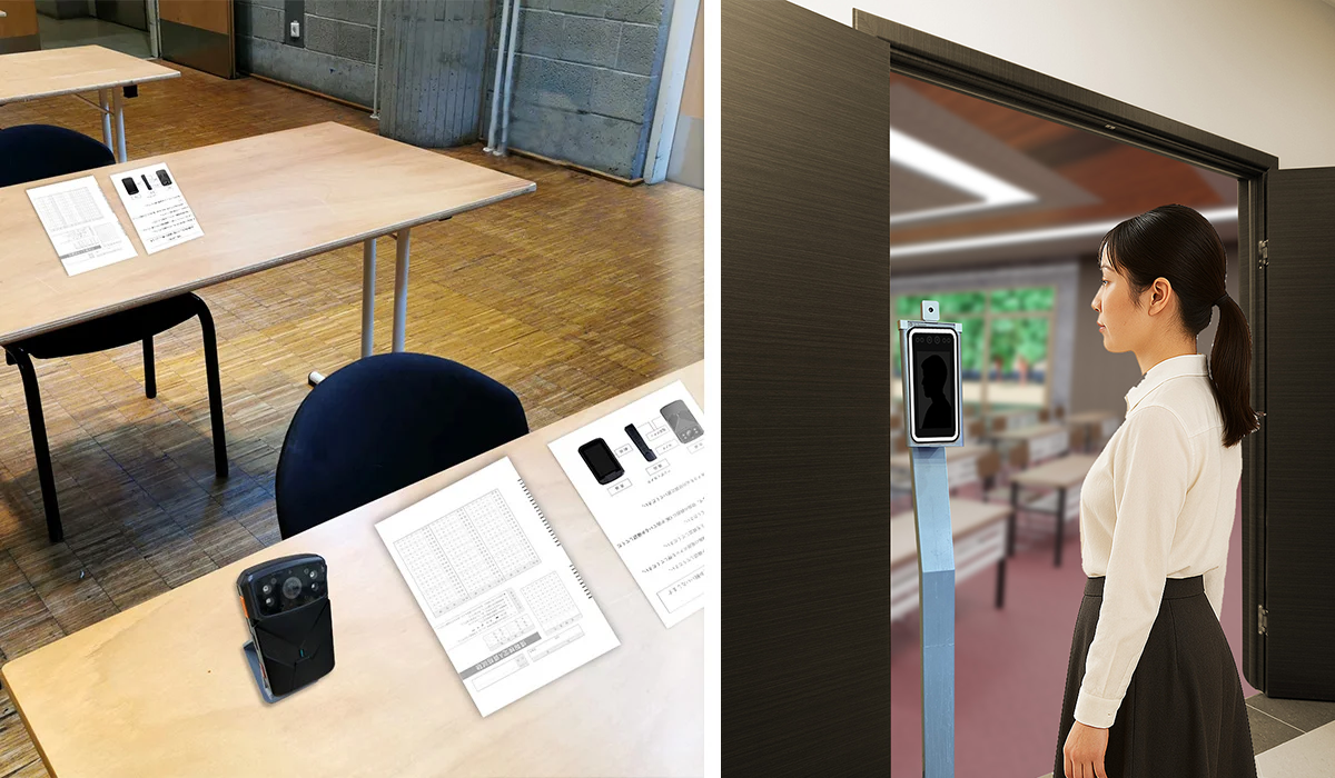 試験会場 顔認証システム