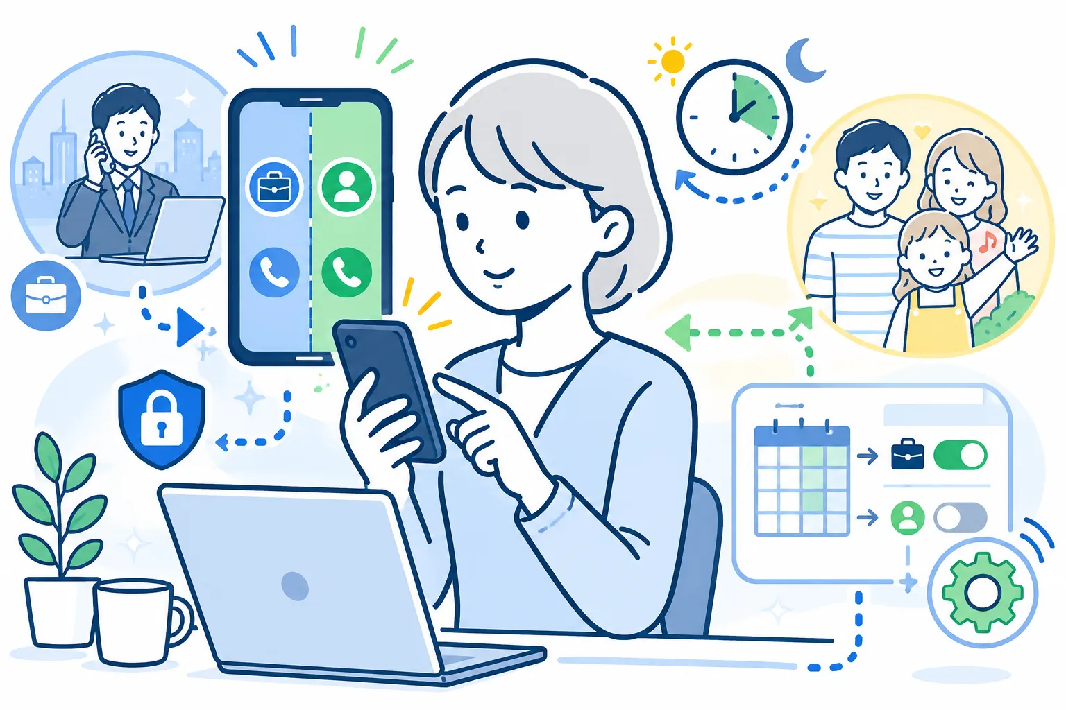 つながらない権利がクラウドPBXで解消するイメージ